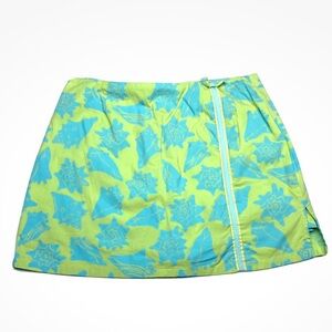 EUC Lilly Pulitzer Modern Vintage Lime Green and Aqua Mini Skirt